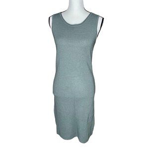 Miilla Blue Green Sleeveless Ribbed Knit Dress M